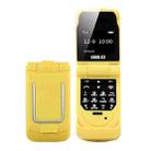 LONG-CZ J9 Mini Flip Style Mobile Phone, 0.66 inch, 18 Keys, Support Bluetooth, FM, SOS, Anti-lost, Magic Sound, Auto Answering, GSM, Single SIM(Yellow) - 1