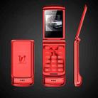 ULCOOL V9 Flip Phone, 1.54 inch, MTK6261D, Support Bluetooth, FM, Anti-lost, GSM, Dual SIM(Red) - 1