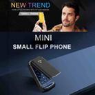 ULCOOL F1 Super Mini Flip Phone, 1.08 inch, MTK6261D, Support Bluetooth,  Anti-lost, GSM(Blue) - 3