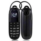 AIEK KK1 Mini Mobile Phone, Russian Keyboard, Hands Free Bluetooth Dialer Headphone, MTK6261DA, Anti-Lost, Single SIM, Network: 2G(Black) - 1