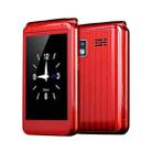 M9 Dual-screen Flip Elder Phone, 2.8 inch + 1.77 inch, 32MB+32MB, Support FM, SOS, GSM, Family Number, Big Keys, Dual SIM (Red) - 1