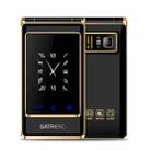 SATREND A15-M Dual-screen Flip Elder Phone, 3.0 inch + 1.77 inch, MTK6261D, Support FM, Network: 2G, Big Keys, Dual SIM(Black) - 1