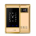 SATREND A15-M Dual-screen Flip Elder Phone, 3.0 inch + 1.77 inch, MTK6261D, Support FM, Network: 2G, Big Keys, Dual SIM(Gold) - 1