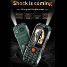A6 Triple Proofing Elder Phone, Waterproof Shockproof Dustproof, 6800mAh Battery, 2.4 inch, 21 Keys, Bluetooth, LED Flashlight, FM, SOS, Dual SIM, Network: 2G(Black) - 3