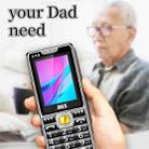 X1 2.4 inch Elder Phone, 4800mAh Battery, 21 Keys, Support Torch, FM, MP3, GSM, Dual SIM(Gold) - 3