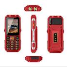 Q8-1 Triple Proofing Elder Phone, 16800mAh Battery, 2.4 inch, 21 Keys, Bluetooth, LED Flashlight, FM, SOS, Dual SIM, Network: 4G (Red) - 2