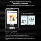 KUMI Mi1 Mini Mobile Phone, Forehead Thermometer, 2.4 inch, MTK6261D, Bluetooth, 21 Keys, Dual SIM, SOS, FM, Network: 2G,  Body Temperature Measurement (Blue) - 4