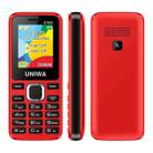 UNIWA E1801 Mobile Phone, 1.77 inch, 800mAh Battery, 21 Keys, Support Bluetooth, FM, MP3, MP4, GSM, Dual SIM(Red) - 2