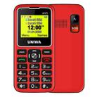 UNIWA V171 Mobile Phone, 1.77 inch, 1000mAh Battery, 21 Keys, Support Bluetooth, FM, MP3, MP4, GSM, Dual SIM, with Docking Base(Red) - 1