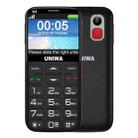 UNIWA V808G 3G Elder Mobile Phone, 2.31 inch Arc Screen, 1400mAh Battery, 21 Keys, Support Bluetooth, FM, MP3, MP4, Network: 3G, with Docking Base(Black) - 1