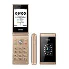 UNIWA X28 Dual-screen Flip Phone, 2.8 inch + 1.77 inch, MT6261D, Support Bluetooth, FM, SOS, GSM, Dual SIM(Gold) - 1