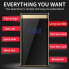 Mafam F120 Flip Phone, 2.4 inch, 5800mAh Battery, Support FM, SOS, External Time Display, GSM, Family Number, Big Keys, Dual SIM (Gold) - 3