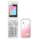 N509 Women Flip Phone, 2.4 inch, 6800mAh, Support FM, Flashlights, MP3, Big Keys, Dual SIM, EU Plug (Pink) - 1