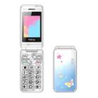 N509 Women Flip Phone, 2.4 inch, 6800mAh, Support FM, Flashlights, MP3, Big Keys, Dual SIM, EU Plug (Blue) - 1