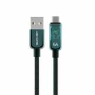 WK WDC-180 6A Pioneer Series USB to USB-C/Type-C Transparent Fast Charge Data Cable, Length: 1m(Green) - 1