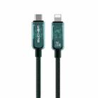 WK WDC-181 PD 20W Pioneer Series USB-C/Type-C to 8 Pin Transparent Fast Charge Data Cable, Length:1m (Green) - 1