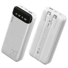 WEKOME WP-357 Minre Series 12W 20000mAh Power Bank with Cable (White) - 1