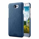 MOFI for  Huawei Honor 5 Crazy Horse Texture Leather Surface PC Protective Case Back Cover(Dark Blue) - 1