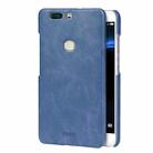 MOFI for  Huawei Honor V8 Crazy Horse Texture Leather Surface PC Protective Case Back Cover(Dark Blue) - 1