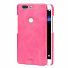 MOFI for  Huawei Honor V8 Crazy Horse Texture Leather Surface PC Protective Case Back Cover(Magenta) - 1