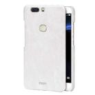 MOFI for  Huawei Honor V8 Crazy Horse Texture Leather Surface PC Protective Case Back Cover(White) - 1