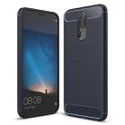 For Huawei  Mate 10 Lite Brushed Carbon Fiber Texture TPU Shockproof Anti-slip Soft Protective Back Cover Case(Navy Blue) - 1