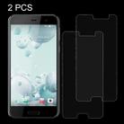 2 PCS for HTC U Play 0.26mm 9H Surface Hardness Explosion-proof Non-full Screen Tempered Glass Screen Film - 1