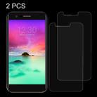 2 PCS for LG K10 (2017) 0.26mm 9H Surface Hardness Explosion-proof Non-full Screen Tempered Glass Screen Film - 1