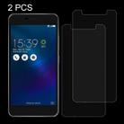 2 PCS for 5.5 inch Asus ZenFone 3 Max / ZC553TL 0.26mm 9H Surface Hardness Explosion-proof Non-full Screen Tempered Glass Screen Film - 1