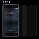 2 PCS for Nokia 3 0.26mm 9H Surface Hardness Explosion-proof Non-full Screen Tempered Glass Screen Film - 1