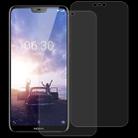 2 PCS 0.26mm 9H 2.5D Tempered Glass Film for Nokia X6 - 1