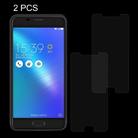 2 PCS for ASUS ZenFone 3s Max / ZC521TL 0.26mm 9H Surface Hardness Explosion-proof Non-full Screen Tempered Glass Screen Film - 1