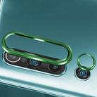 For Xiaomi Mi 10 0.3mm 9D 9H Rear Camera Lens Tempered Glass Film  + Lens Ring Frame (Green) - 1