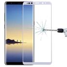 For Galaxy Note 8 0.3mm 9H Surface Hardness 3D Curved Silk-screen Full Screen Tempered Glass Screen Protector(White) - 1