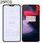 25 PCS 9H 5D Full Glue Full Screen Tempered Glass Film for OnePlus 6 - 1