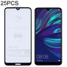 25 PCS 9H 5D Full Glue Full Screen Tempered Glass Film for Huawei Y7 (2019) / Enjoy 9 - 1