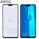 25 PCS 9H 5D Full Glue Full Screen Tempered Glass Film for Huawei Y9 (2019) / Enjoy 9 Plus - 1