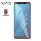 50 PCS Non-Full Matte Frosted Tempered Glass Film for Galaxy A8+ (2018), No Retail Package - 1