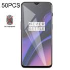 50 PCS Non-Full Matte Frosted Tempered Glass Film for OnePlus 6T, No Retail Package - 1