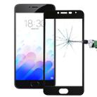 For Meizu  M3 0.26mm 9H Surface Hardness Explosion-proof Silk-screen Tempered Glass Full Screen Film(Black) - 1