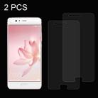 2 PCS for Huawei P10 Plus 0.26mm 9H Surface Hardness Explosion-proof Non-full Screen Tempered Glass Screen Film - 1