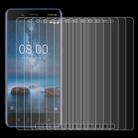 50 PCS 0.26mm 9H 2.5D Tempered Glass Film for Nokia 8, No Retail Package - 8
