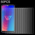 50 PCS 0.26mm 9H 2.5D Tempered Glass Film for LG W30, No Retail Package - 1