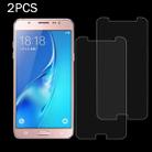 2 PCS for Galaxy J5 (2017) / J530 (US Version) 0.3mm 9H Surface Hardness 2.5D Explosion-proof Tempered Glass Non-full Screen Film - 1