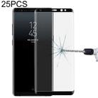 25 PCS For Galaxy Note 8 0.3mm 9H Surface Hardness 3D Explosion-proof Full Screen Tempered Glass Film (Black) - 1