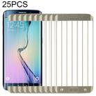 25 PCS For Galaxy S6 edge 0.3mm 9H Surface Hardness 3D Explosion-proof Colorized Electroplating Tempered Glass Full Screen Film (Gold) - 1