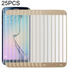 25 PCS For Galaxy S6 Edge Plus / G928 0.3mm 9H Surface Hardness 3D Curved Surface Full Screen Cover Explosion-proof Tempered Glass Film (Gold) - 1