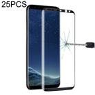 25 PCS For Galaxy S8 Plus Full Screen Edge Glue Tempered Glass Screen Protector(Black) - 1