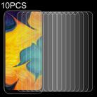 10 PCS 0.26mm 9H 2.5D Tempered Glass Film for Galaxy A30 - 1