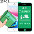 25 PCS 2.5D Full Glue Full Cover Ceramics Film for iPhone 8 / 7(Black) - 1